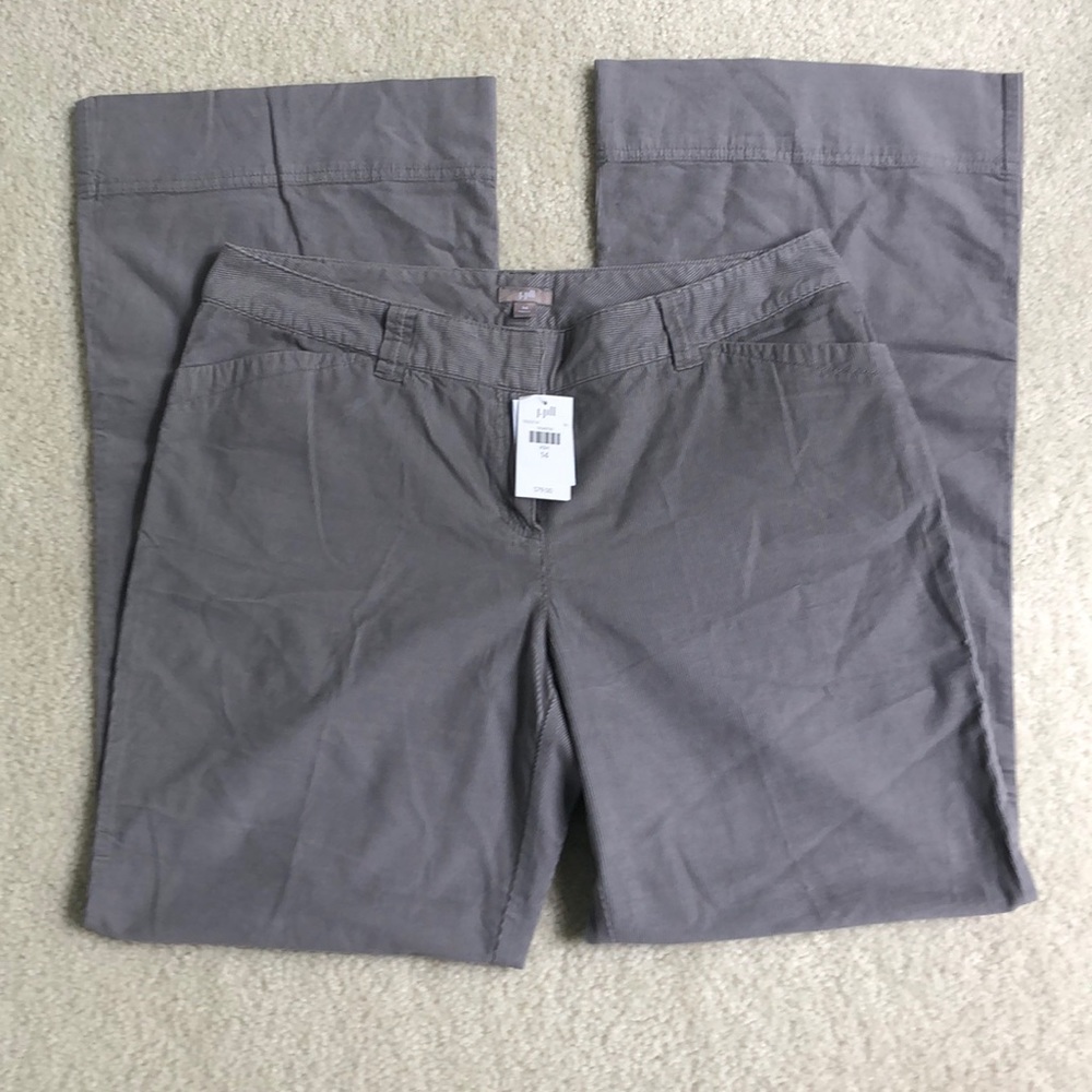 J. Jill Wide Leg Gray Corduroy Pants NWT